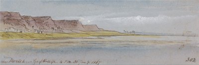 Vicino a Mereeh o Garf Hossayn, 4:00 pm, 31 gennaio 1867 da Edward Lear